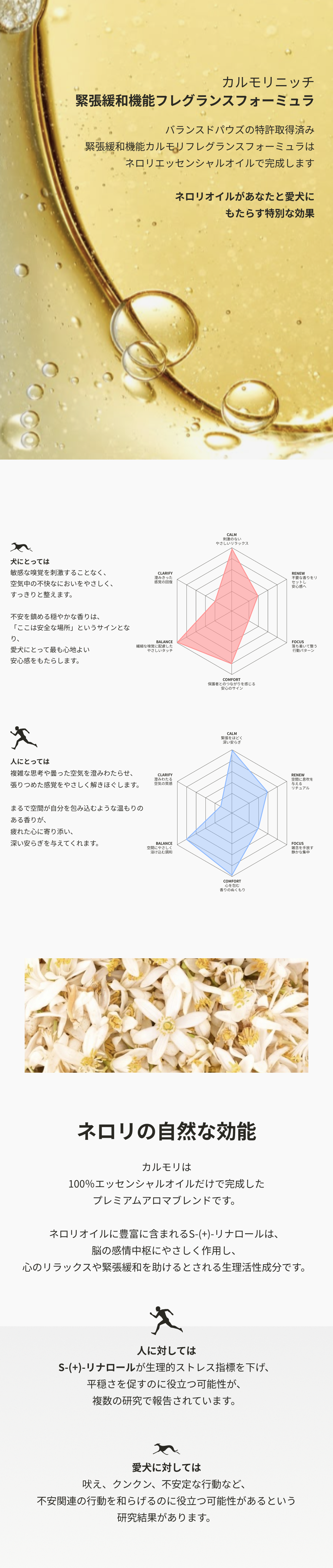 カルモリニッチのフォーミュラ｜ネロリの自然な効能