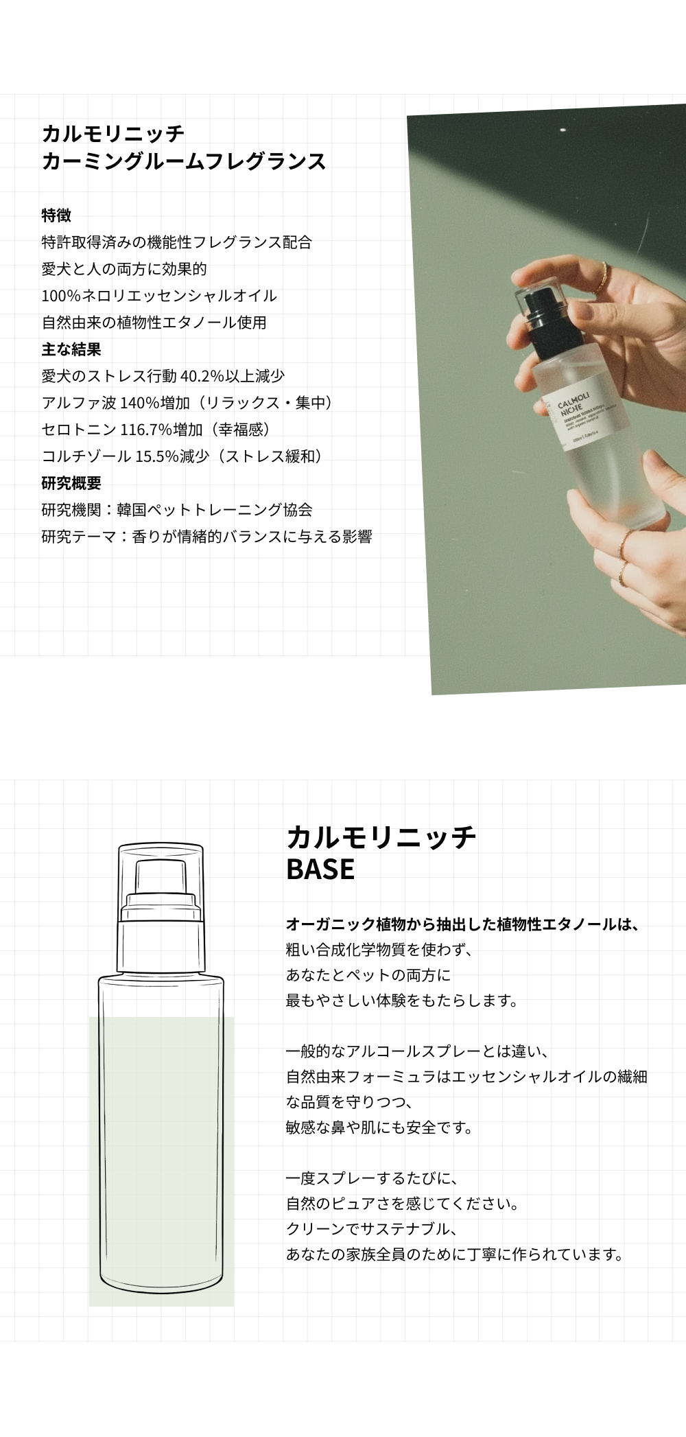 カルモリニッチの特徴とスプレーベース