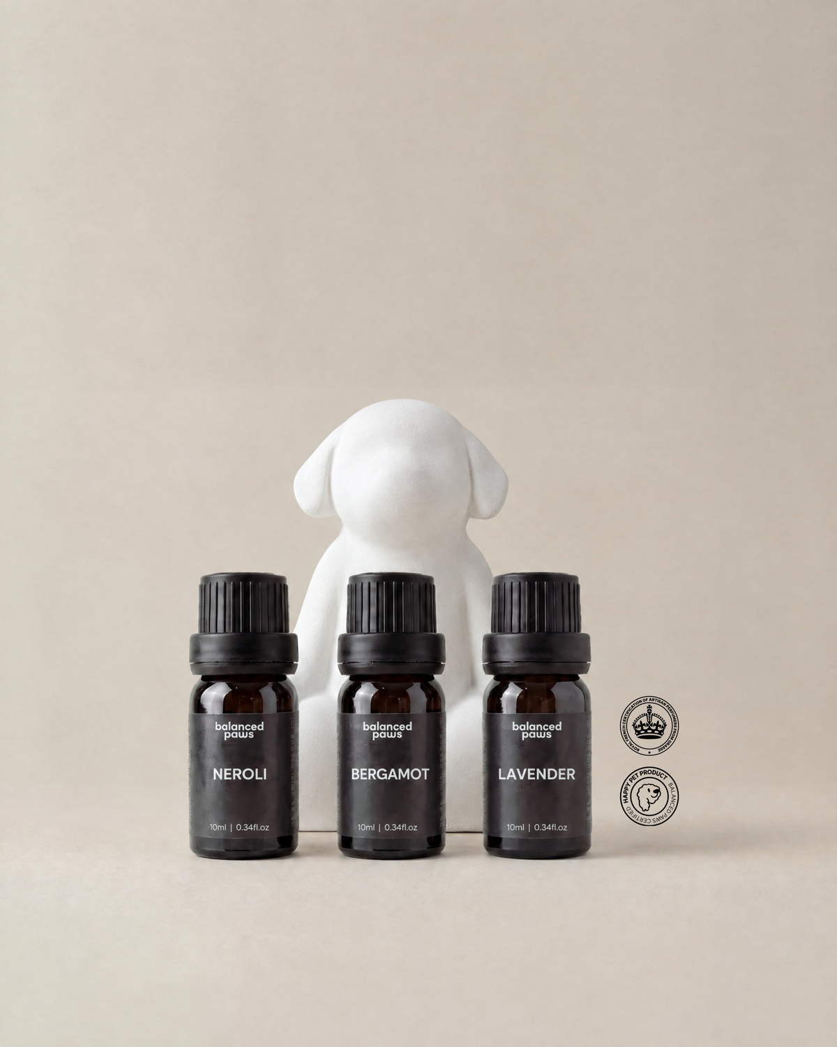 ハレマ : 雨の日のブレンドセット｜ネロリ・ベルガモット・ラベンダー 10ml×3とニッチストーン｜バランスドパウズ