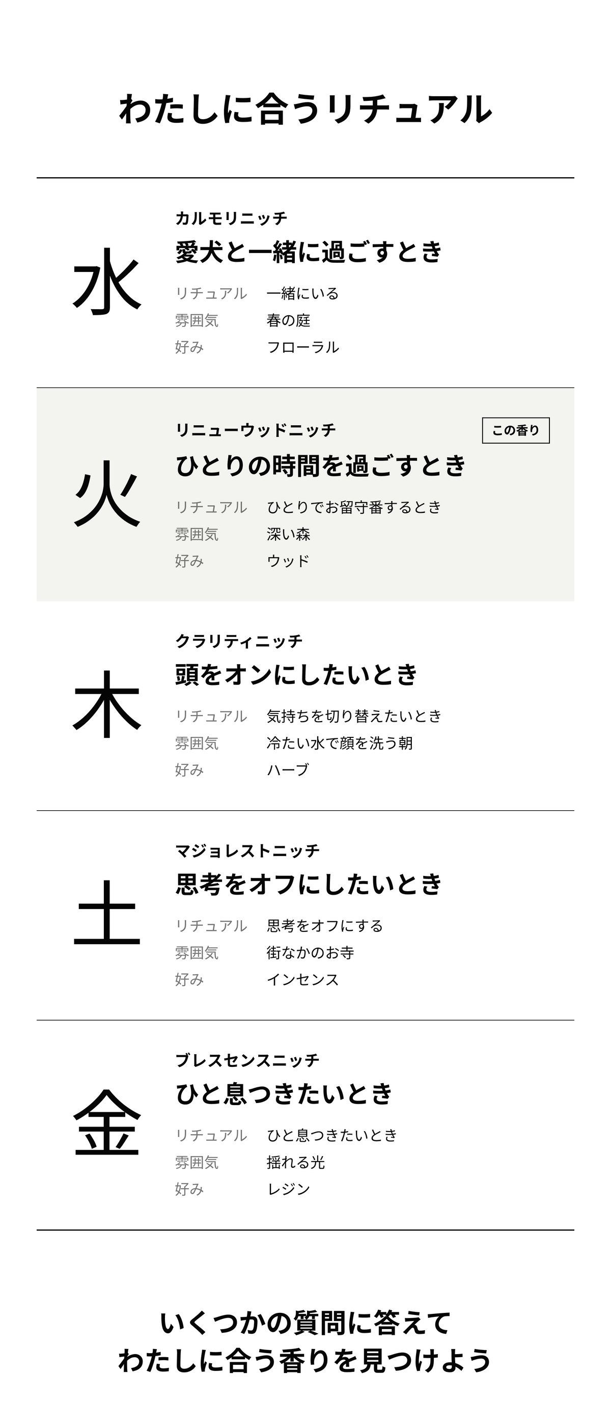 わたしに合うリチュアル